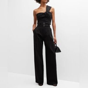 A.L.C. Darby High Waisted Wide Leg Pleated Trouser Pants w/ Belt